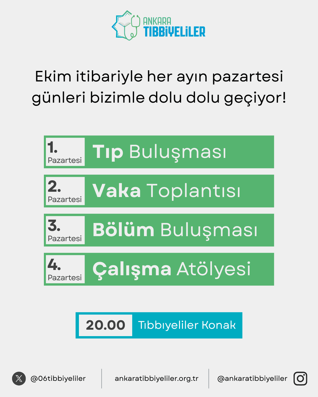 Her Pazartesi Tıbbiyelilerde Buluşuyoruz!